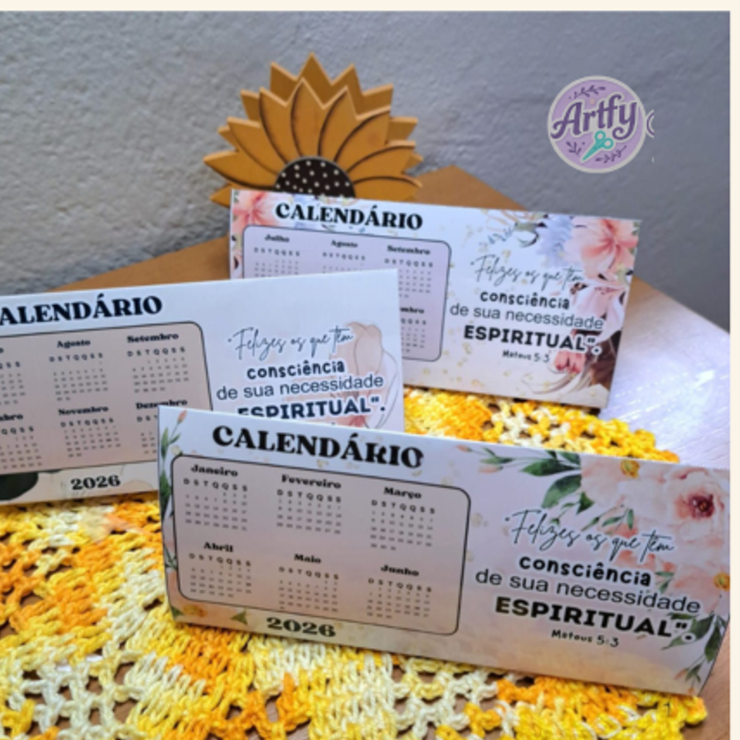 CALENDÁRIO DE MESA FLORAL 1