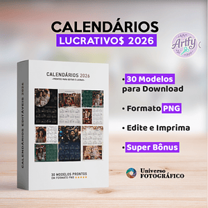 UNIVERSO - Calendarios Editaveis 2026