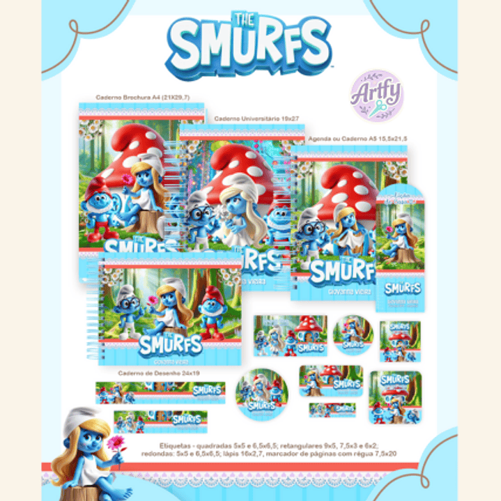 KIT ENCARDENAÇÃO SMURFS 1