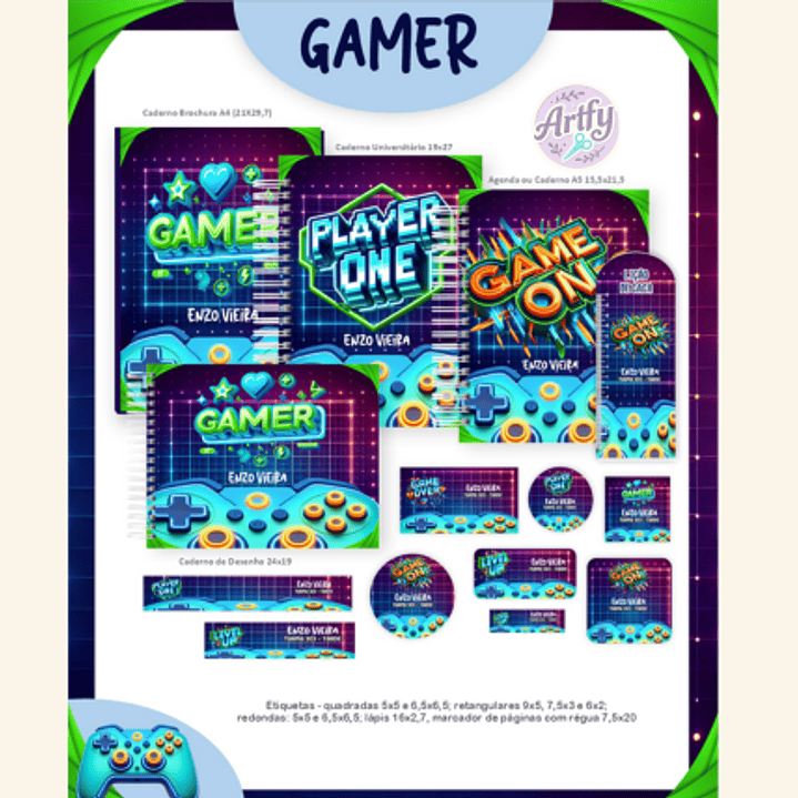 KIT Encadernação GAMER 1