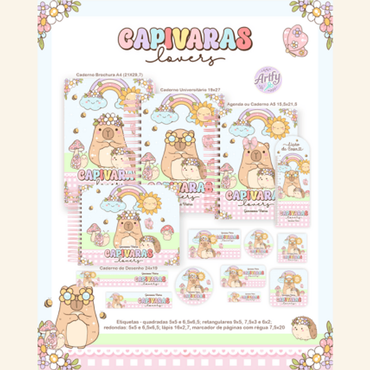 KIT Encadernação CAPIVARA LOVERS 1