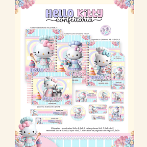 KIT Encadernação HELLO KITTY CONFEITARIA