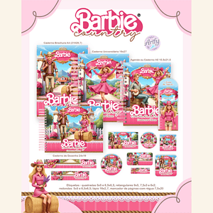 KIT Encadernação  BARBIE COUNTRY