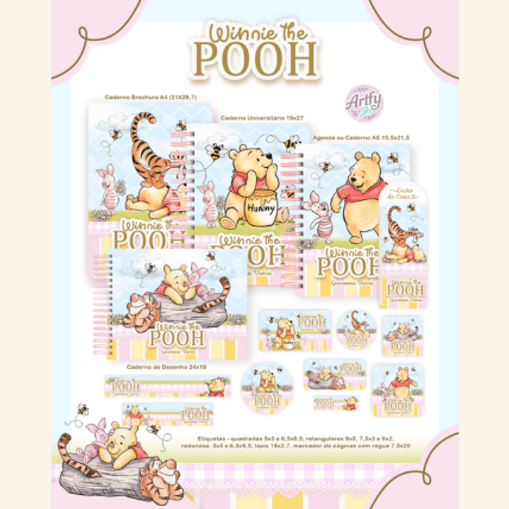 KIT Encadernação URSINHO POOH 1