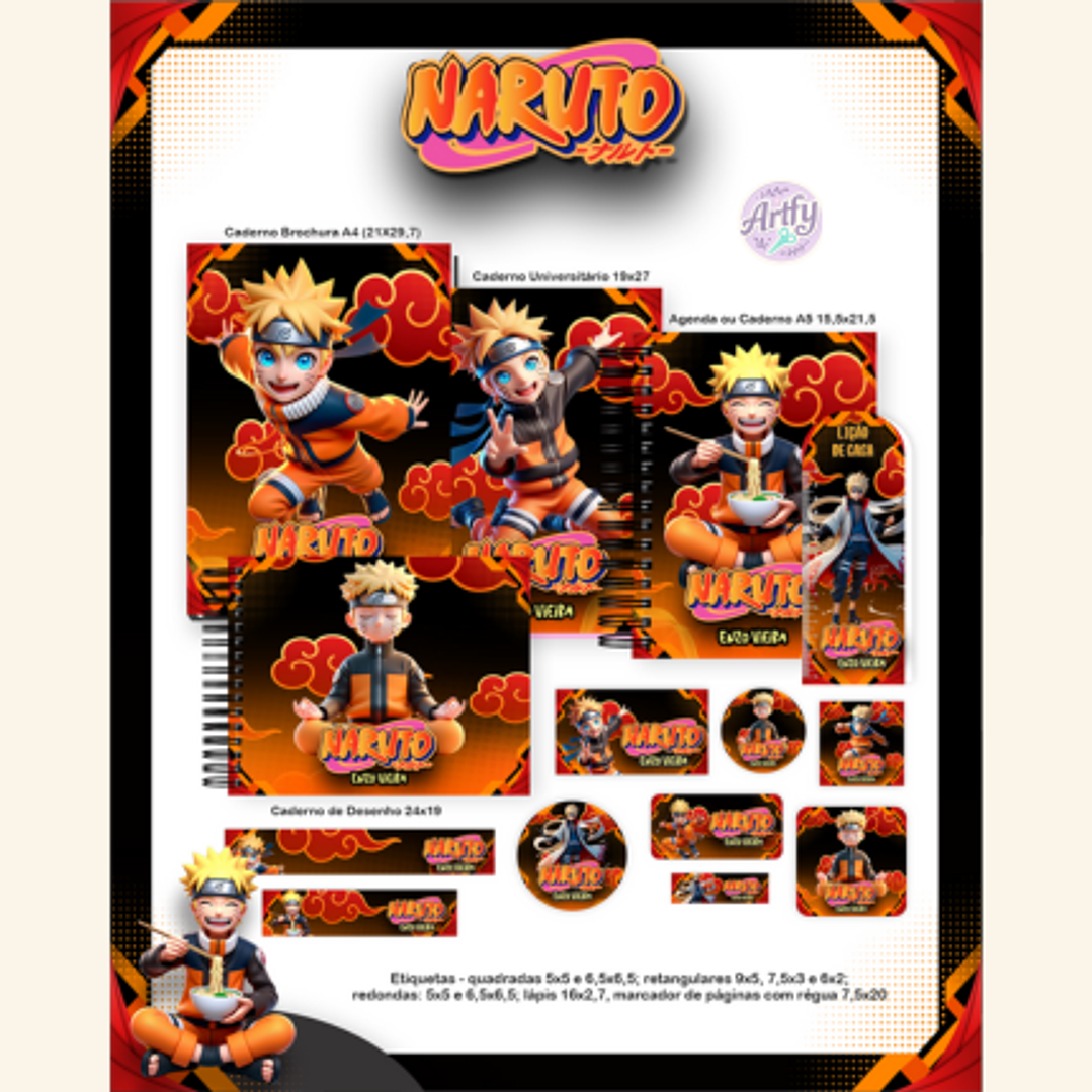 KIT Encadernação  NARUTO 1