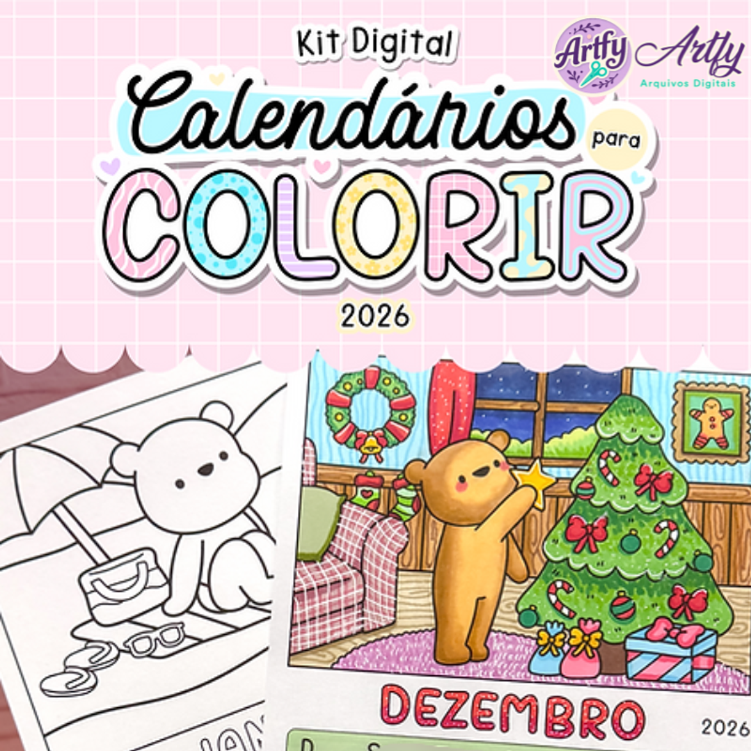 Calendários para Colorir 1