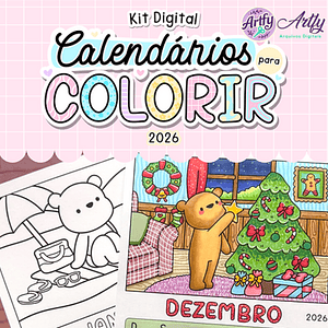 Calendários para Colorir
