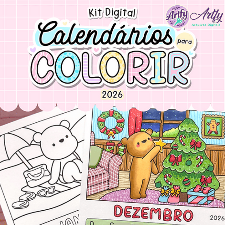 Calendários para Colorir 1