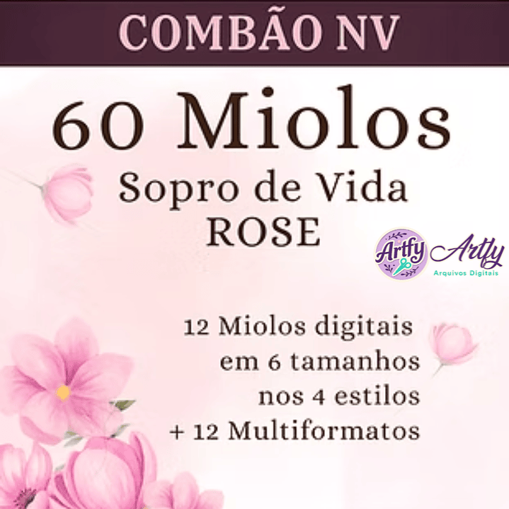 Combão 60 Miolos Sopro de VIda Rose 1