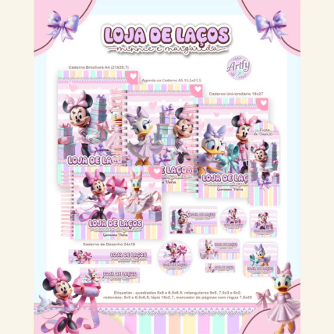 kit Encadernação  MINNIE LOJA DE LAÇOS 1
