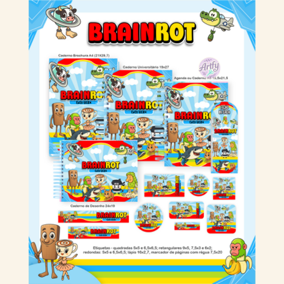 kit Encadernação BRAINROT 1
