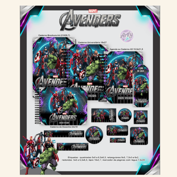 kit Encadernação AVENGERS 1