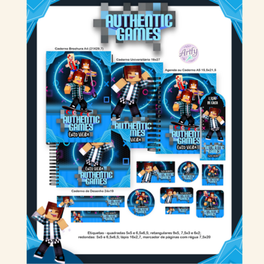 kit Encadernação AUTHENTIC GAMES 1