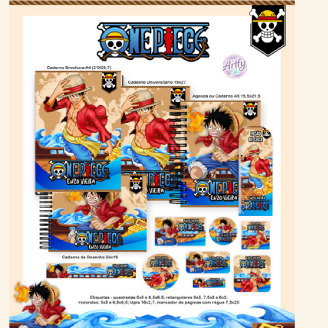 kit Encadernação ONE PIECE 1