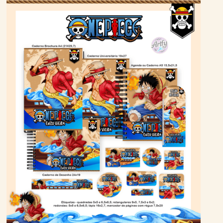 kit Encadernação ONE PIECE 1