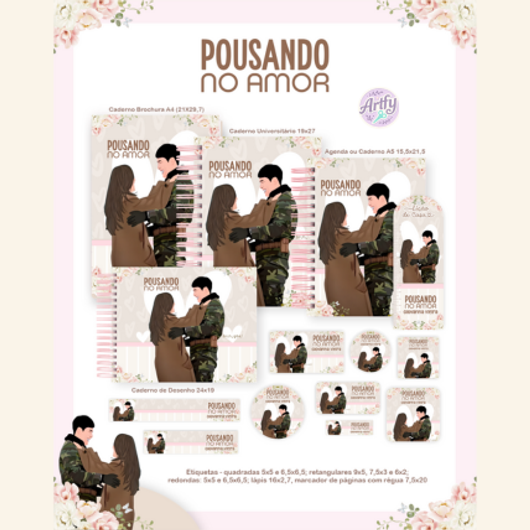 kit Encadernação POUSANDO NO AMOR  1