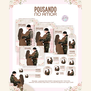 kit Encadernação POUSANDO NO AMOR 
