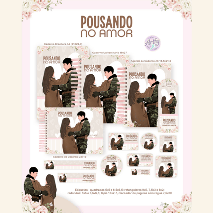 kit Encadernação POUSANDO NO AMOR  1