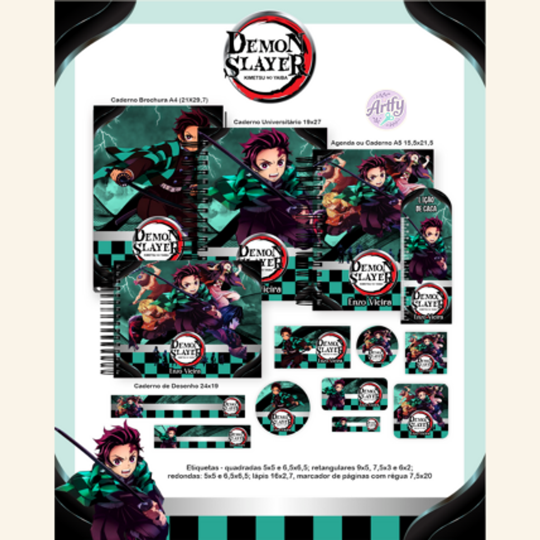 Kit Encadernação DEMON SLAYER 1