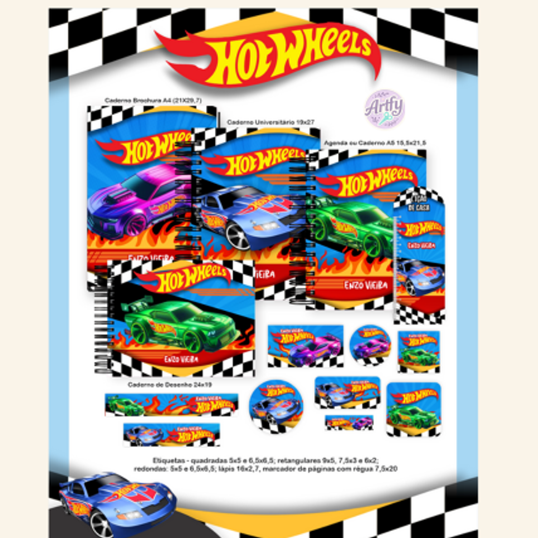 Kit Encadernação HOTWEELS 1