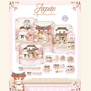 Kit Encadernação JAPÃO AQUARELA