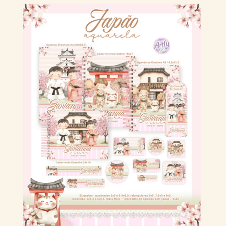 Kit Encadernação JAPÃO AQUARELA 1