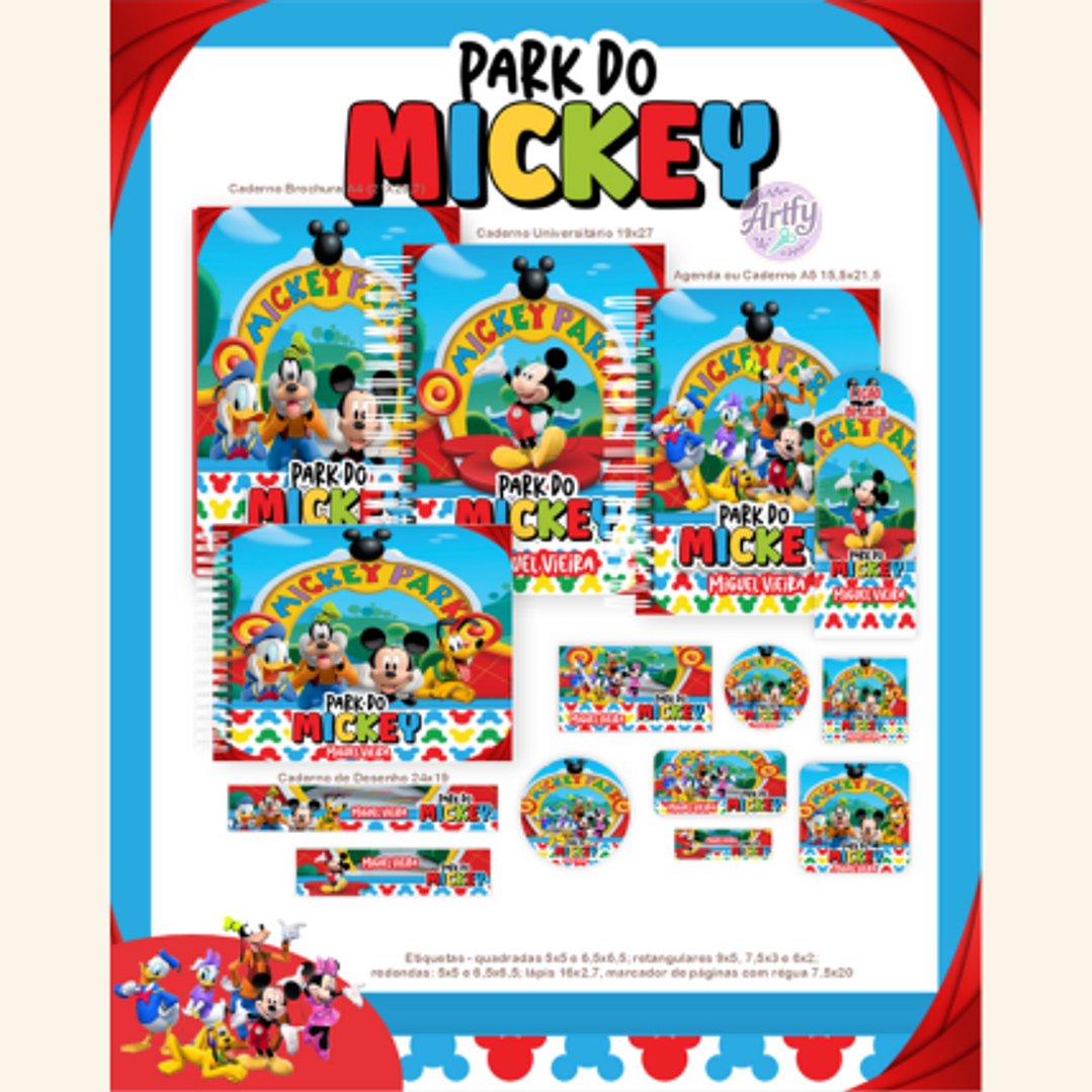 Kit Encadernação MICKEY PARK 1