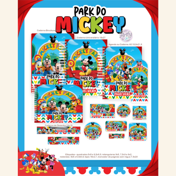 Kit Encadernação MICKEY PARK 1