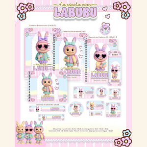 Kit Encadernação LABUBU ESCOLAR
