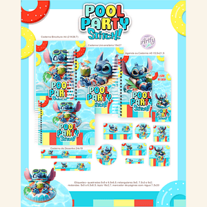 Kit Encadernação STITCH POOL PARTY