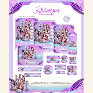 Kit Encadernação PRINCESAS TEEN