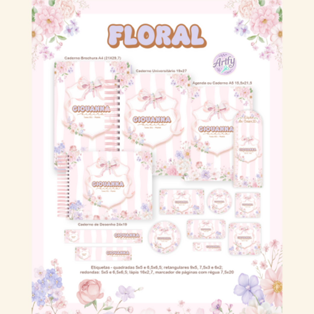 Kit Encadernação FLORAL 1