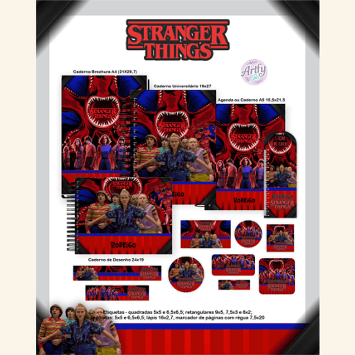 Kit Encadernação  STRANGER THINGS 1