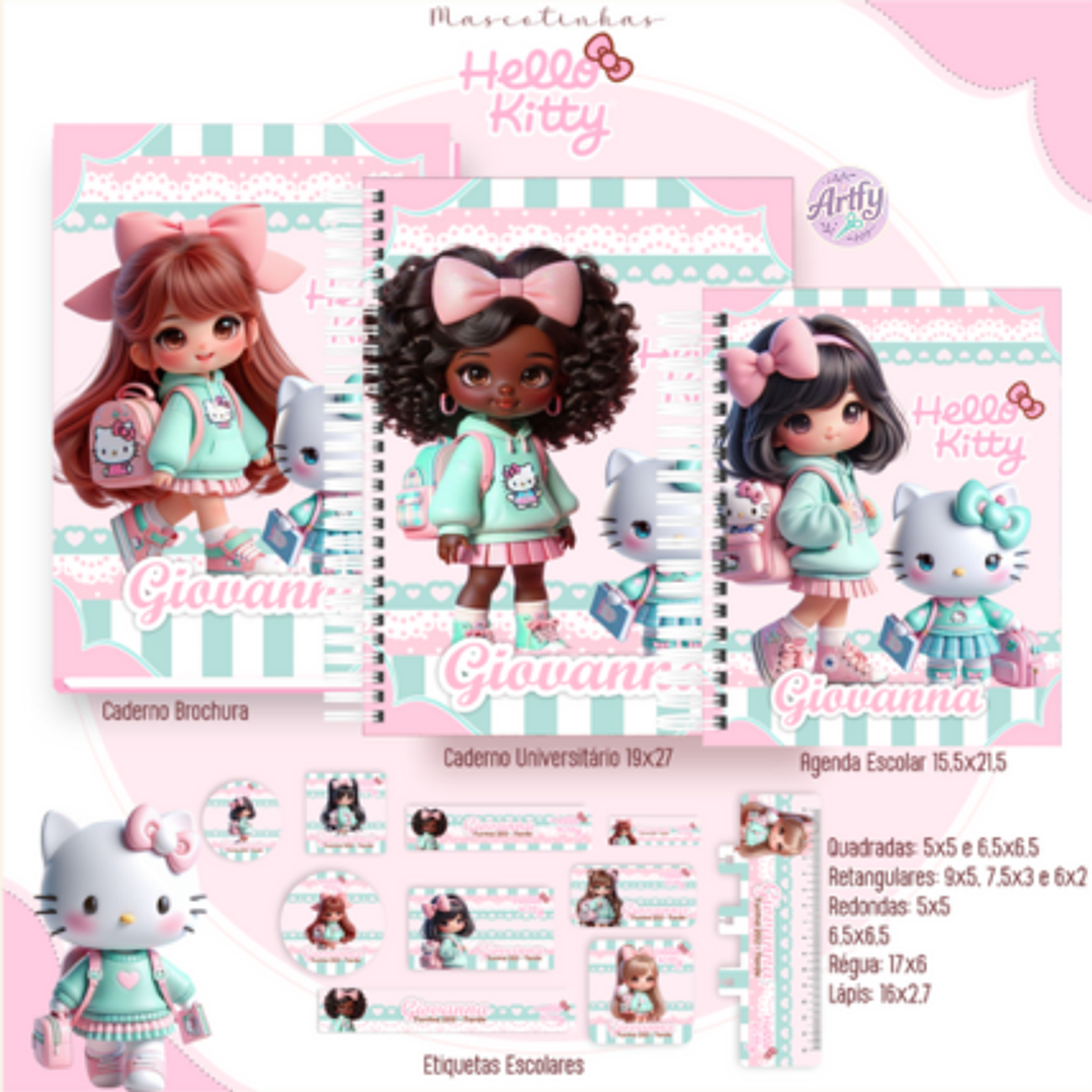 KIT Encadernação  HELLO KITTY 1