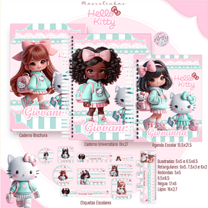 KIT Encadernação  HELLO KITTY