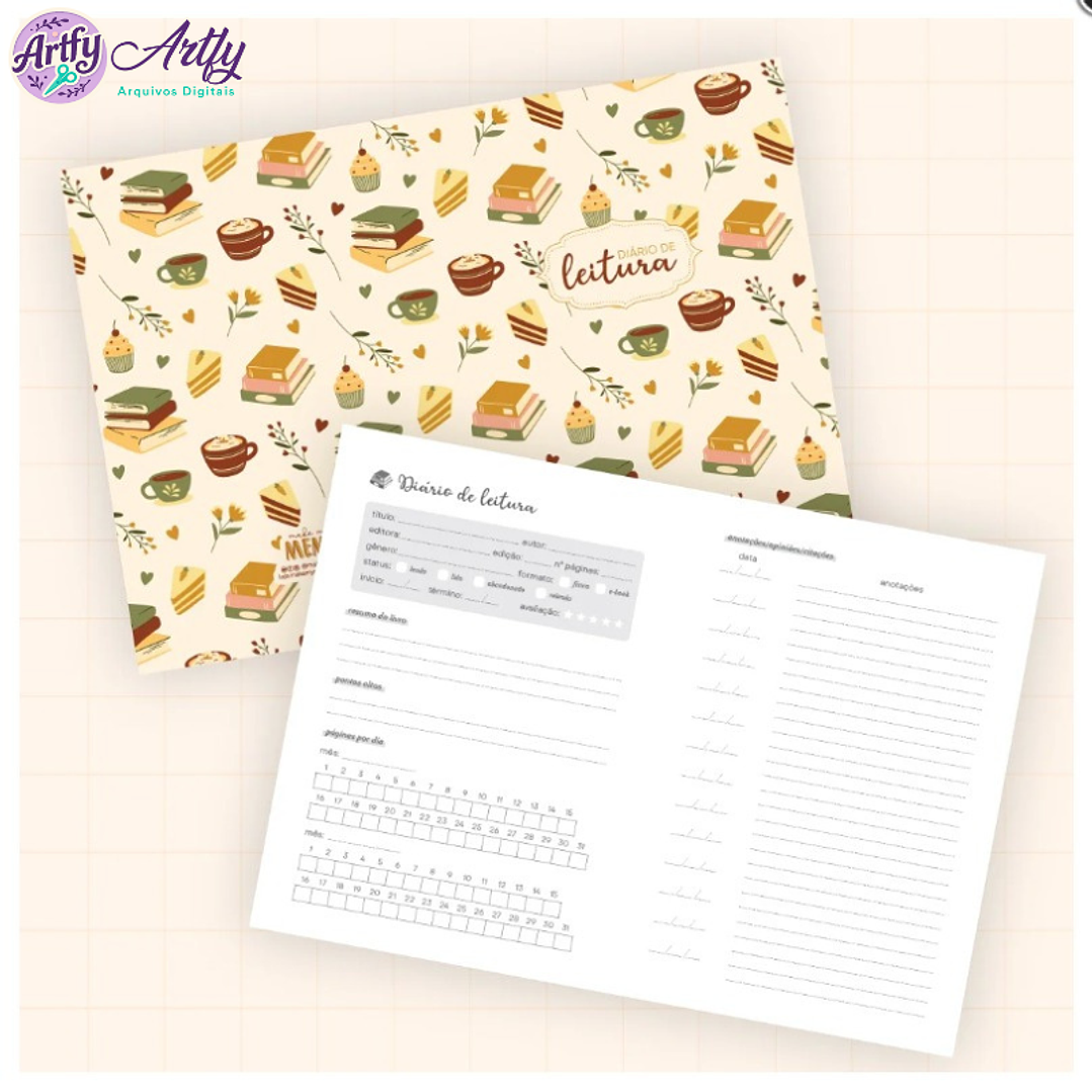 Miolo + Capa Diário de Leitura 1