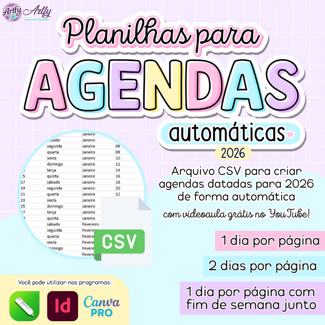 Planilhas para Agendas 2026 1