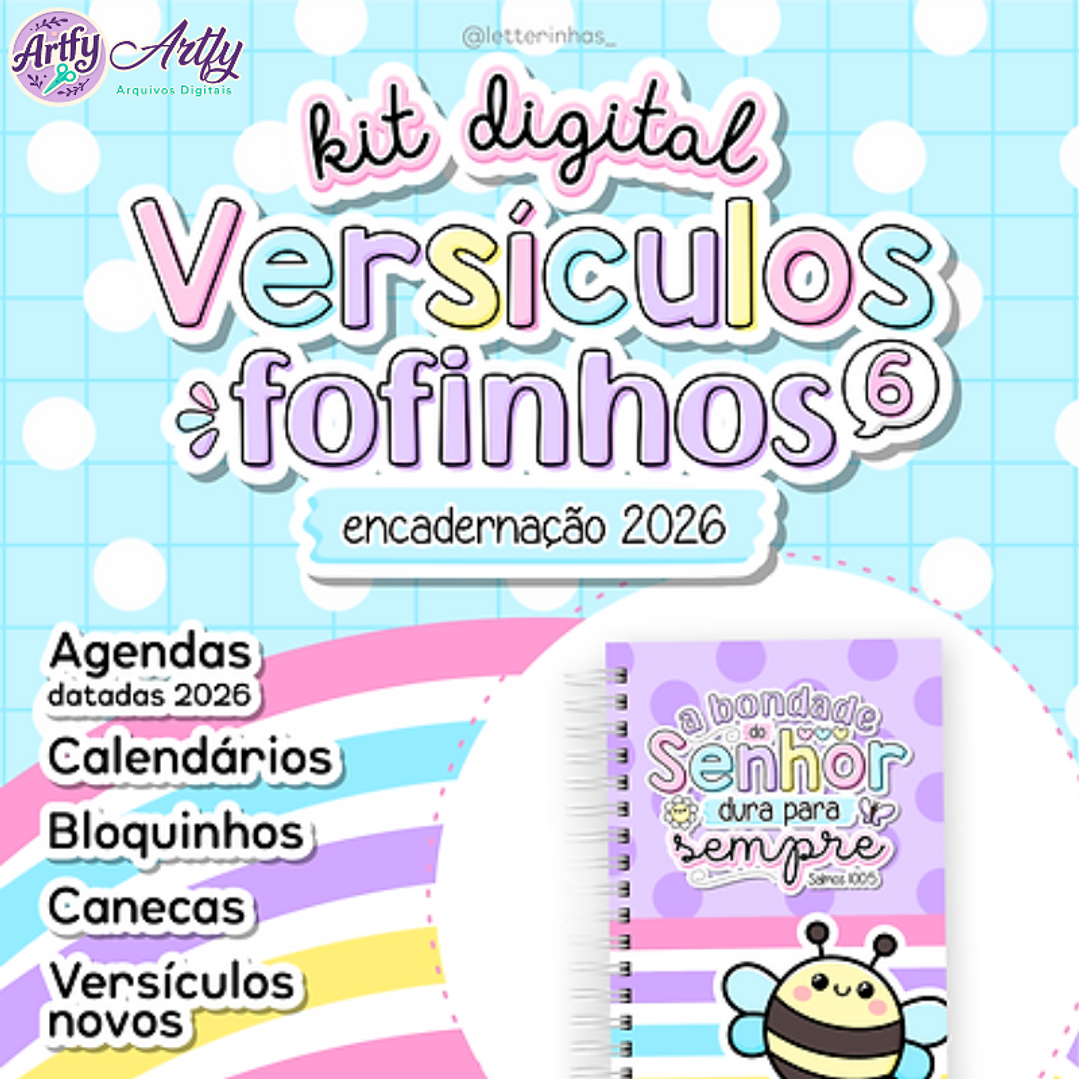 Versículos Fofinhos 6 - Encadernação 2026 1