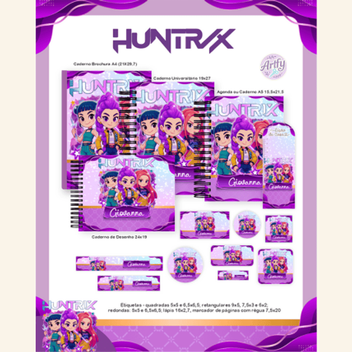 Combo Escolar GUERREIRAS DO KPOP 1