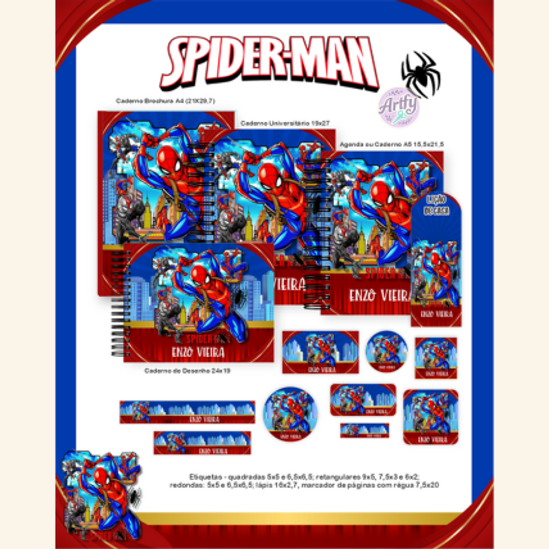 Combo Escolar HOMEM ARANHA 1