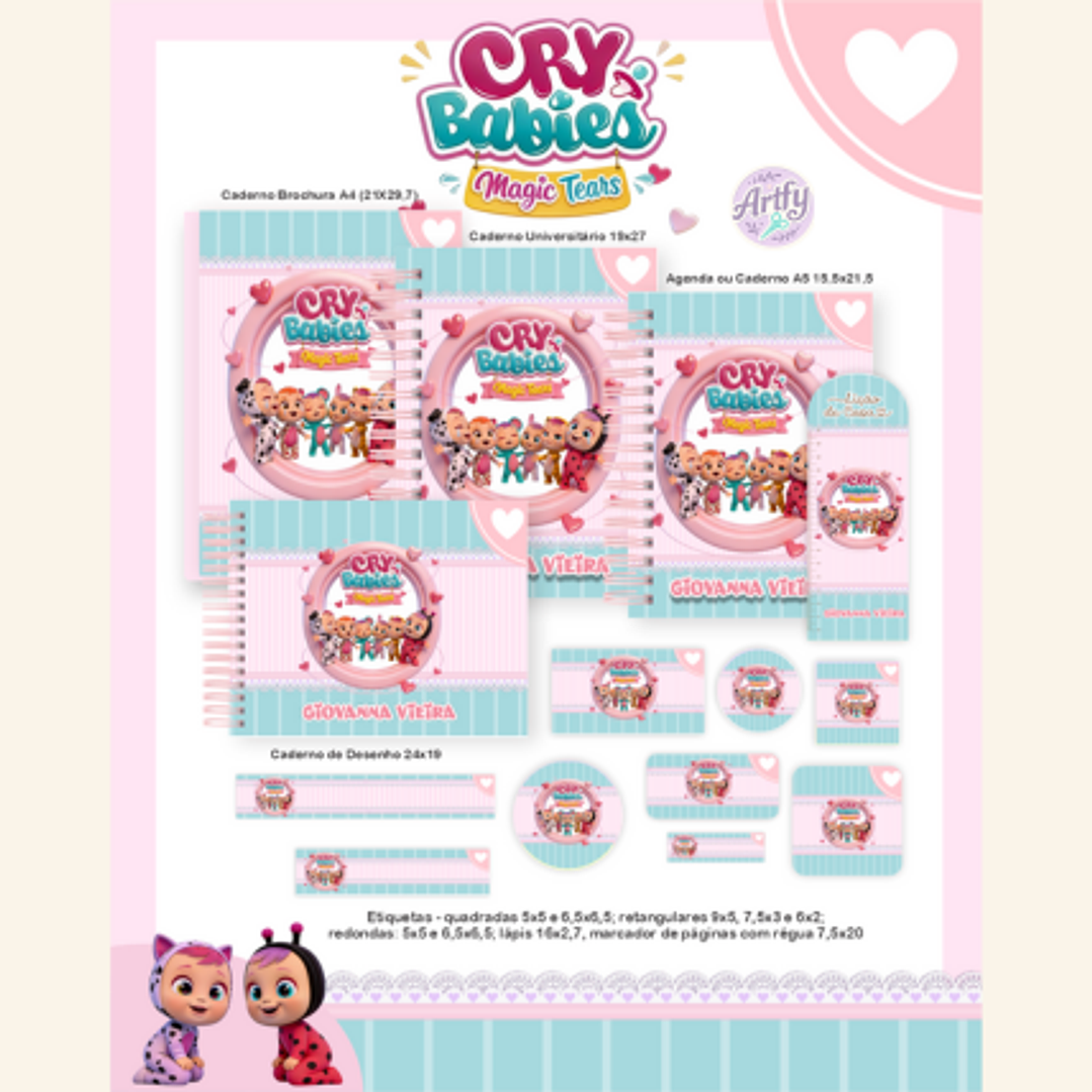 Combo Escolar  CRY BABIES 1