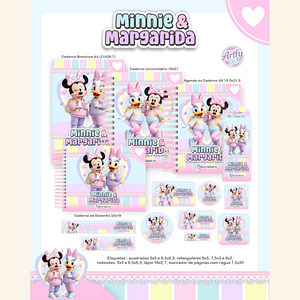 Combo Escolar  MINNIE E MARGARIDA
