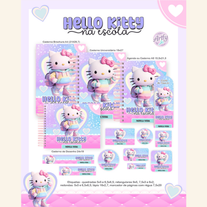 Combo Escolar Hello Kitty 1