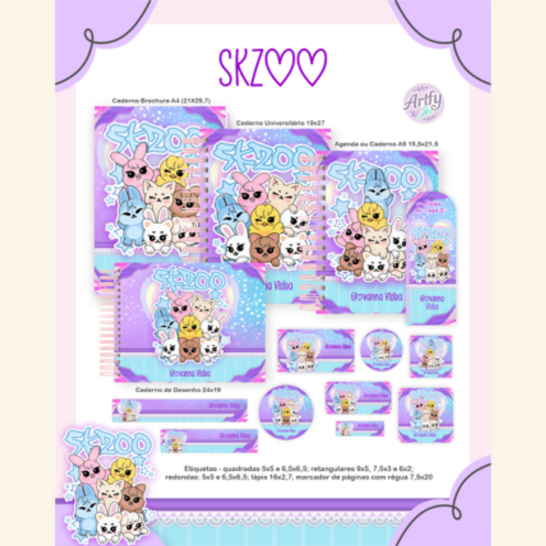 Combo Escolar SKZOO 1