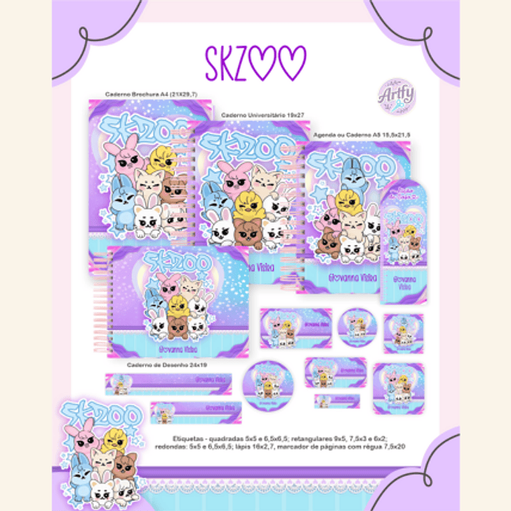 Combo Escolar SKZOO 1