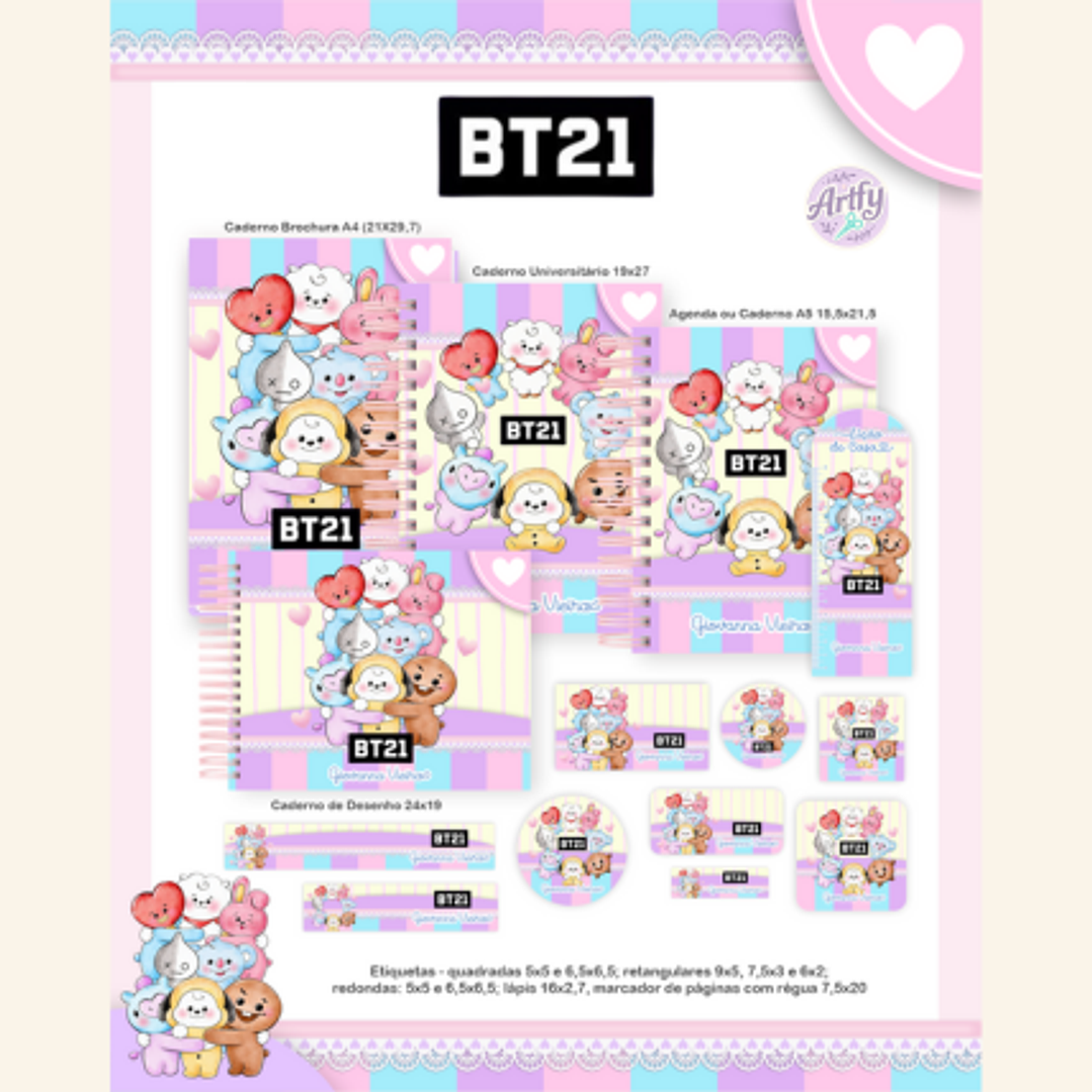 Combo Escolar BT21 1