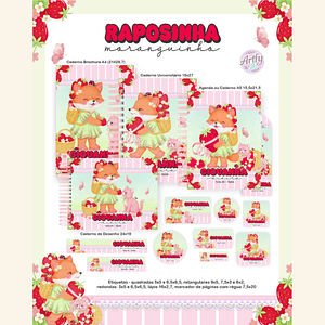 Combo Escolar RAPOSINHA MORANGUINHO