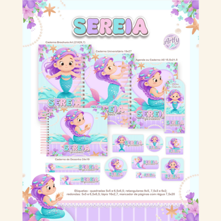 Combo Escolar SEREIA CUTE 1