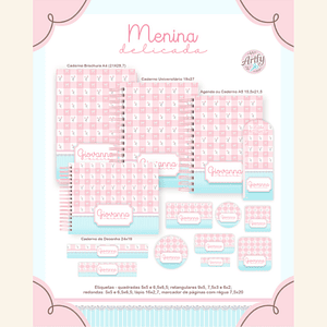 Combo Escolar MENINA DELICADA