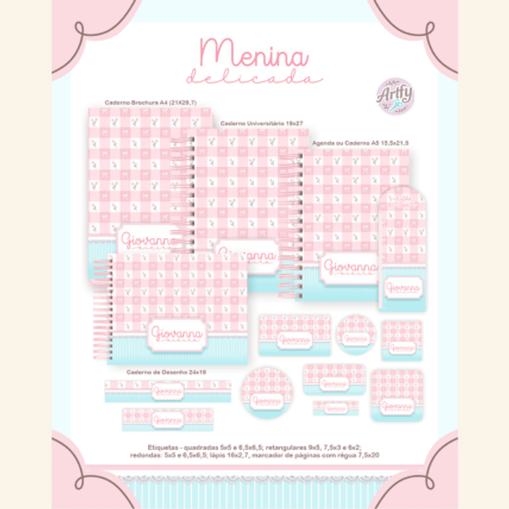 Combo Escolar MENINA DELICADA 1